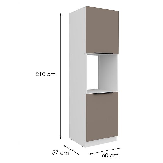 Konyhaszekrény Aria-Ta/Wh Anti Fingerprint 60dp-210 2f,2