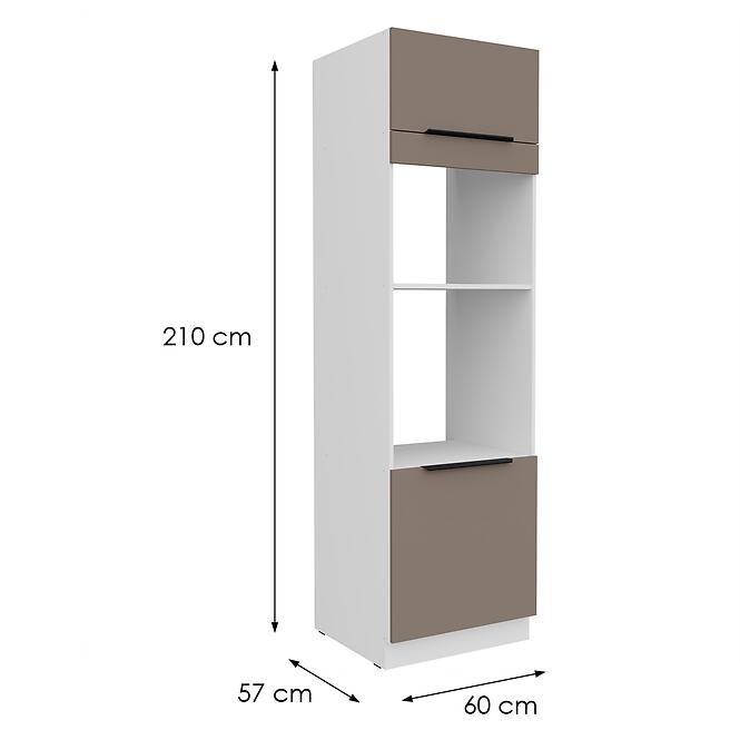 Konyhaszekrény Aria-Ta/Wh Anti Fingerprint 60dpm-210 2f,2