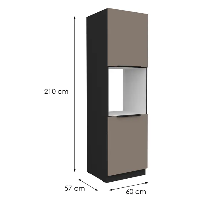 Konyhaszekrény Aria-Ta/Bl Anti Fingerprint 60dp-210 2f,2