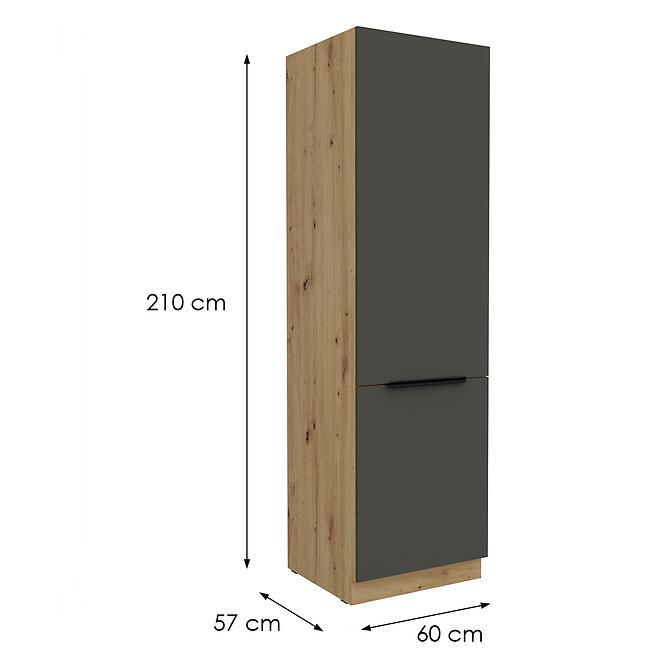 Konyhaszekrény Aria-Gr/Ar Anti Fingerprint 60dk-210 2f