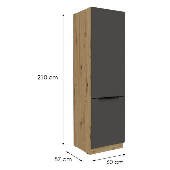 Konyhaszekrény Aria-Gr/Ar Anti Fingerprint 60lo-210 2f