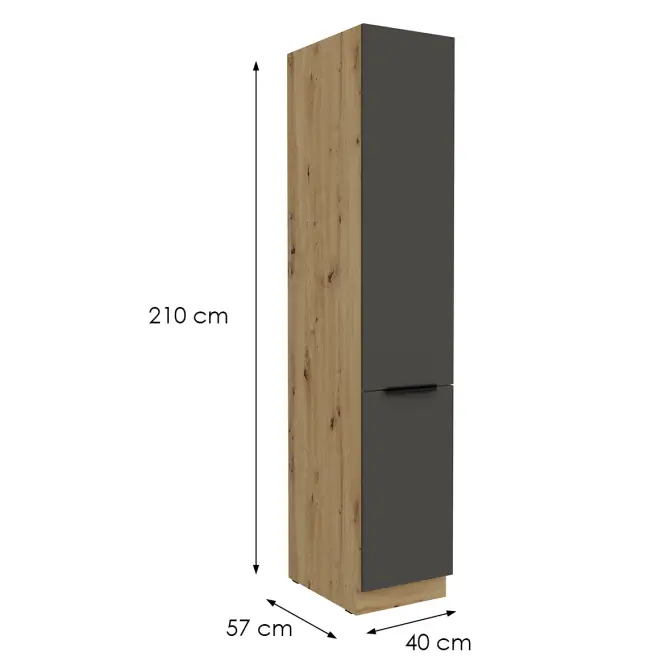 Konyhaszekrény Aria-Gr/Ar Anti Fingerprint 40dk-210 2f