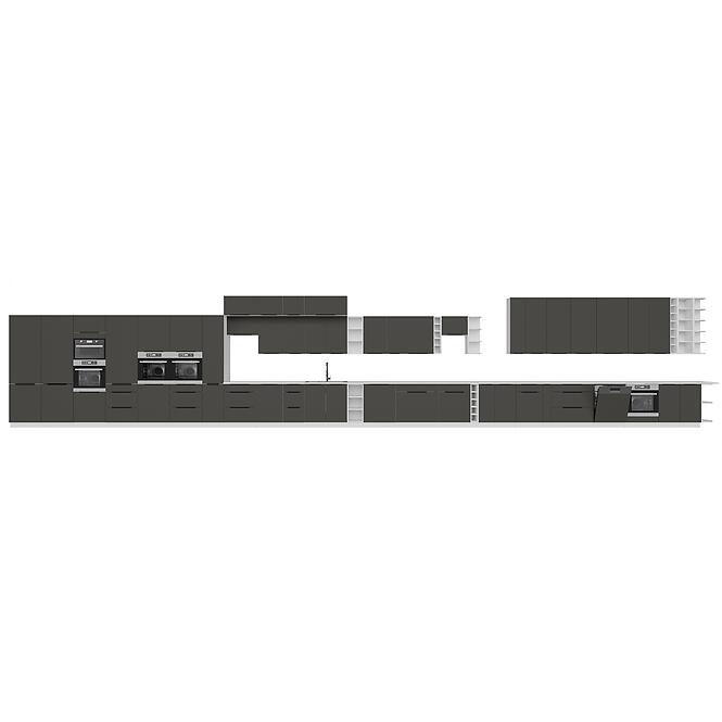 Konyhaszekrény Aria-Gr/Wh Anti Fingerprint 60dk-210 2f,10