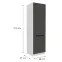 Konyhaszekrény Aria-Gr/Wh Anti Fingerprint 60dk-210 2f,2
