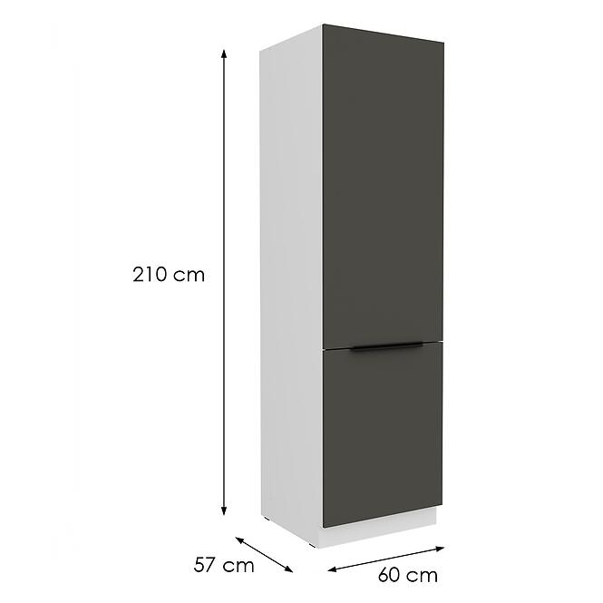 Konyhaszekrény Aria-Gr/Wh Anti Fingerprint 60lo-210 2f