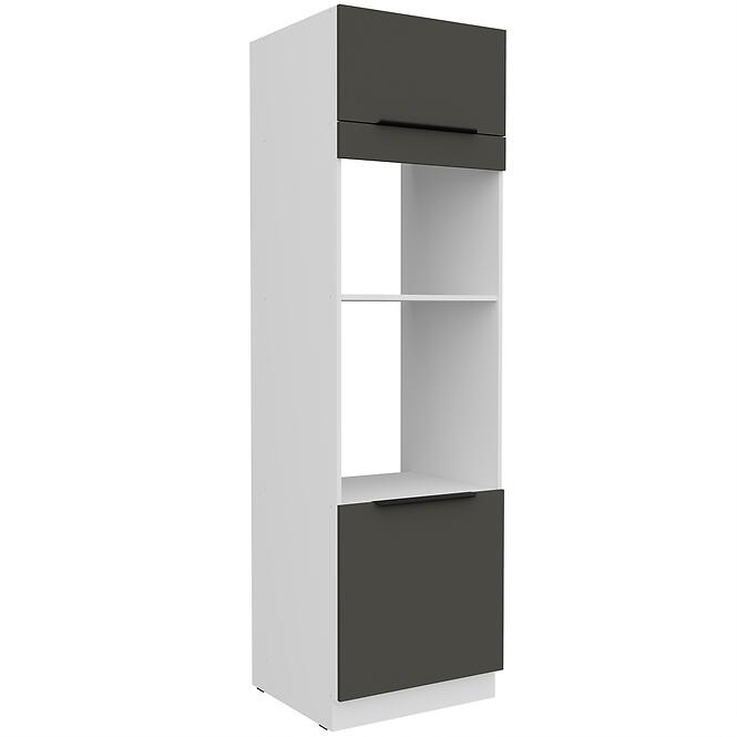 Konyhaszekrény Aria-Gr/Wh Anti Fingerprint 60dpm-210 2f