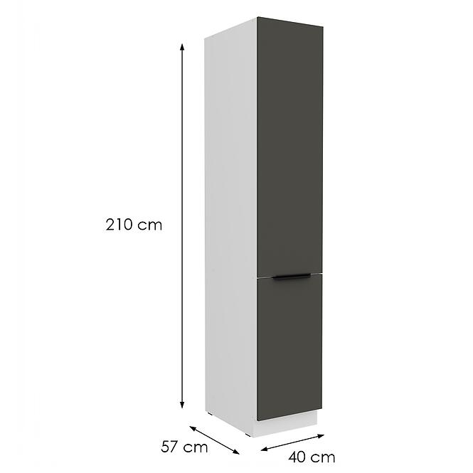 Konyhaszekrény Aria-Gr/Wh Anti Fingerprint 40dk-210 2f