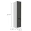 Konyhaszekrény Aria-Gr/Wh Anti Fingerprint 40dk-210 2f,2