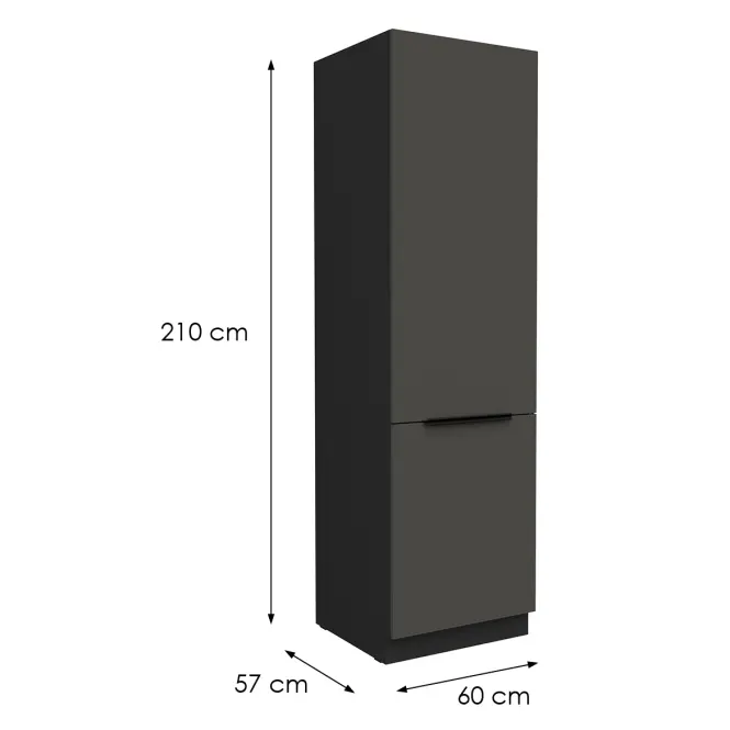 Konyhaszekrény Aria-Gr/Bl Anti Fingerprint 60dk-210 2f