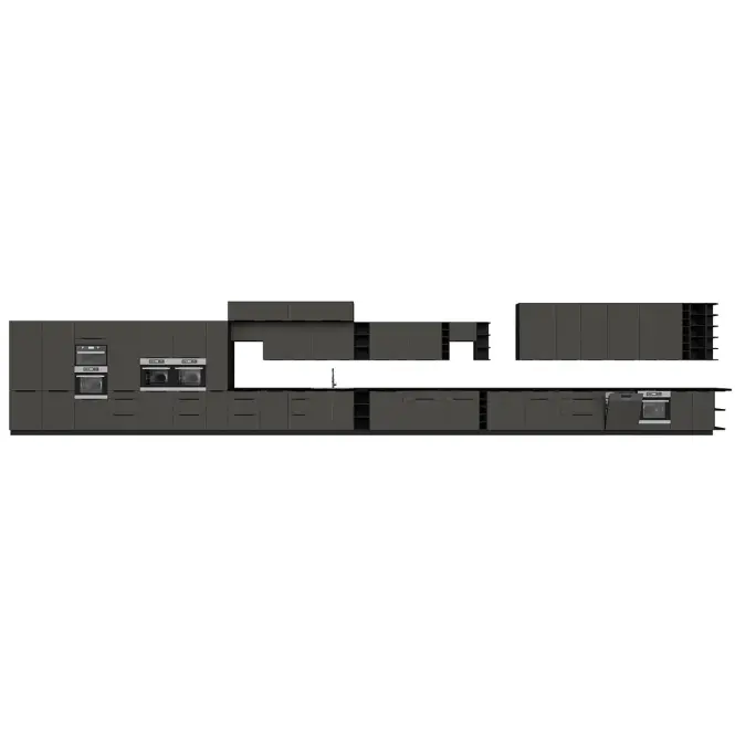Konyhaszekrény Aria-Gr/Bl Anti Fingerprint 60dks-210 1f 3s,10