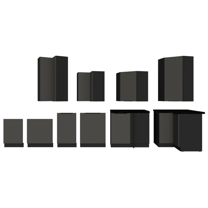 Konyhaszekrény Aria-Gr/Bl Anti Fingerprint 60dpm-210 2f,11