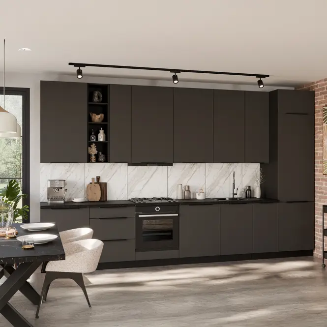 Konyhaszekrény Aria-Gr/Bl Anti Fingerprint 60dpm-210 2f,5