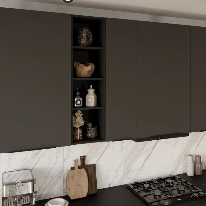 Konyhaszekrény Aria-Gr/Bl Anti Fingerprint 60dpm-210 2f,8