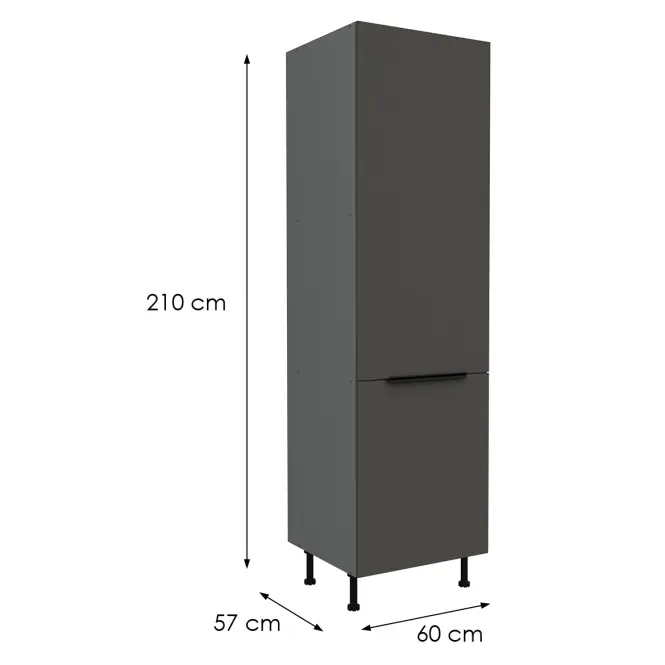 Konyhaszekrény Aria-Gr/Ant Anti Fingerprint 60dk-215 2f,2