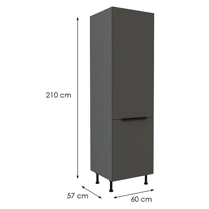 Konyhaszekrény Aria-Gr/Ant Anti Fingerprint 60lo-215 2f,2