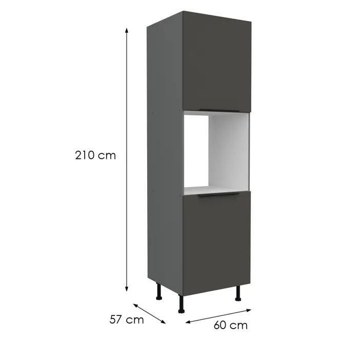 Konyhaszekrény Aria-Gr/Ant Anti Fingerprint 60dp-215 2f