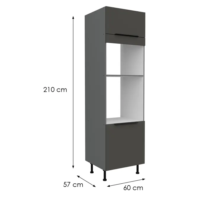 Konyhaszekrény Aria-Gr/Ant Anti Fingerprint 60dpm-215 2f