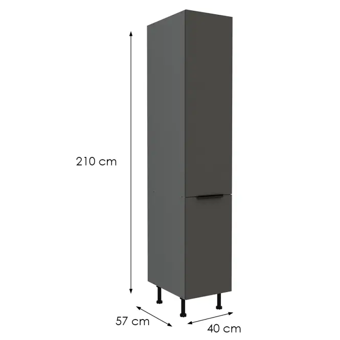 Konyhaszekrény Aria-Gr/Ant Anti Fingerprint 40dk-215 2f