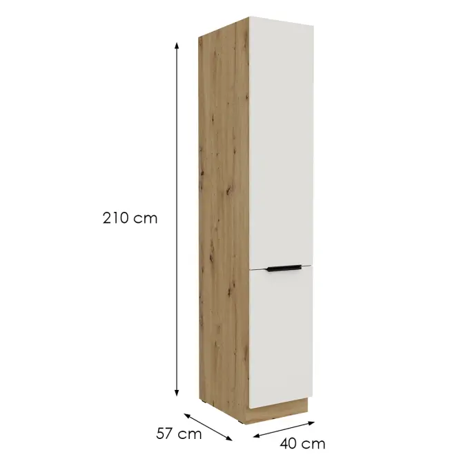 Konyhaszekrény Aria-Wh/Ar Anti Fingerprint 40dk-210 2f