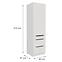 Konyhaszekrény Aria-Wh/Wh Anti Fingerprint 60dks-210 1f 3s,2