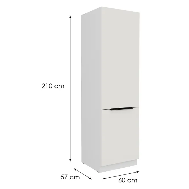 Konyhaszekrény Aria-Wh/Wh Anti Fingerprint 60lo-210 2f,2