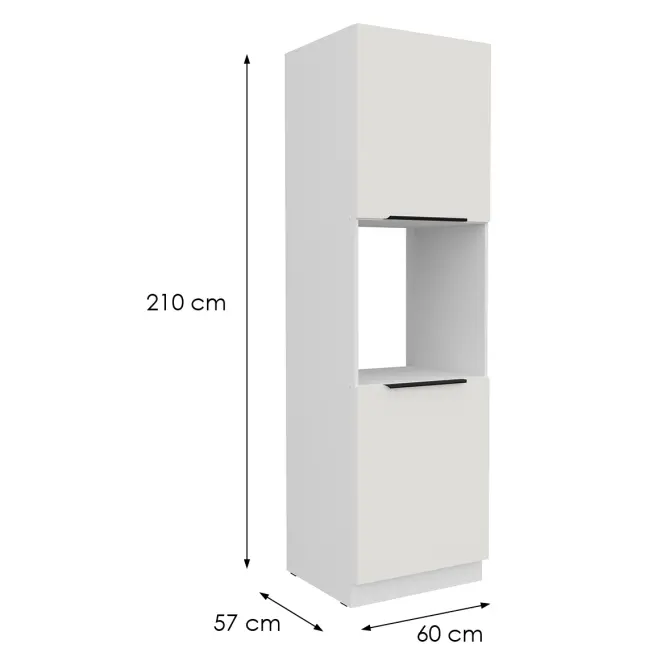 Konyhaszekrény Aria-Wh/Wh Anti Fingerprint 60dp-210 2f