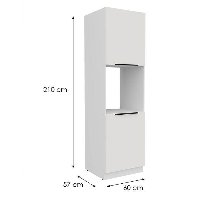Konyhaszekrény Aria-Wh/Wh Anti Fingerprint 60dp-210 2f,2