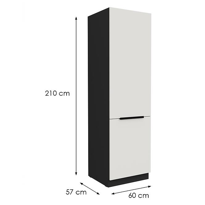 Konyhaszekrény Aria-Wh/Bl Anti Fingerprint 60dk-210 2f,2