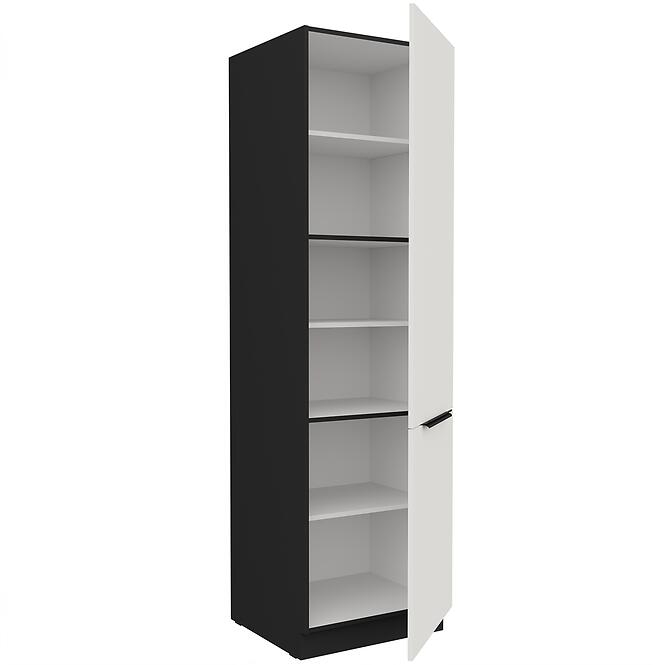Konyhaszekrény Aria-Wh/Bl Anti Fingerprint 60dk-210 2f,3
