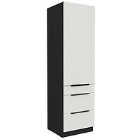 Konyhaszekrény Aria-Wh/Bl Anti Fingerprint 60dks-210 1f 3s