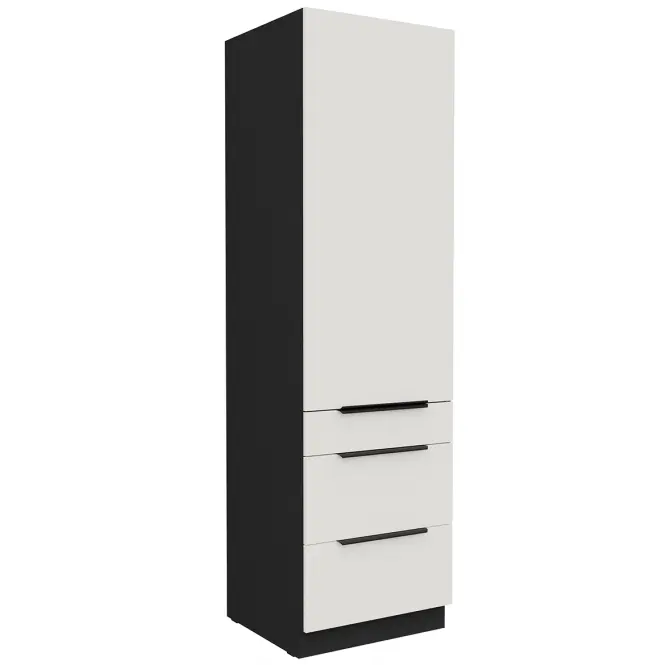 Konyhaszekrény Aria-Wh/Bl Anti Fingerprint 60dks-210 1f 3s