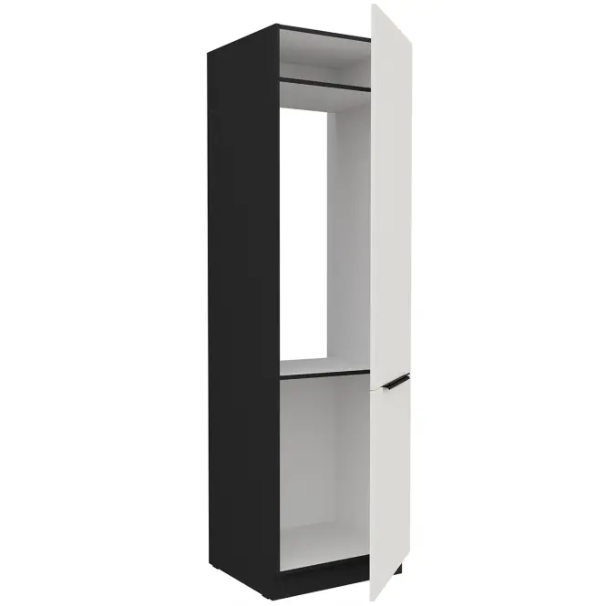 Konyhaszekrény Aria-Wh/Bl Anti Fingerprint 60lo-210 2f,3