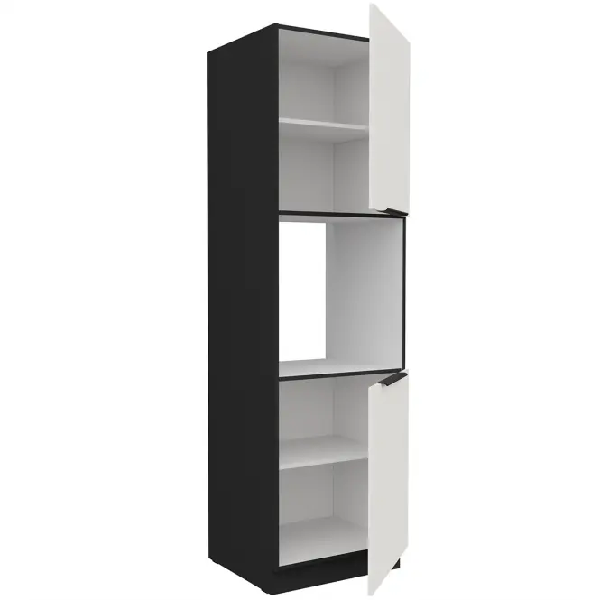 Konyhaszekrény Aria-Wh/Bl Anti Fingerprint 60dp-210 2f,3