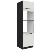 Konyhaszekrény Aria-Wh/Bl Anti Fingerprint 60dpm-210 2f