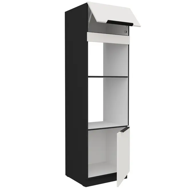 Konyhaszekrény Aria-Wh/Bl Anti Fingerprint 60dpm-210 2f,3