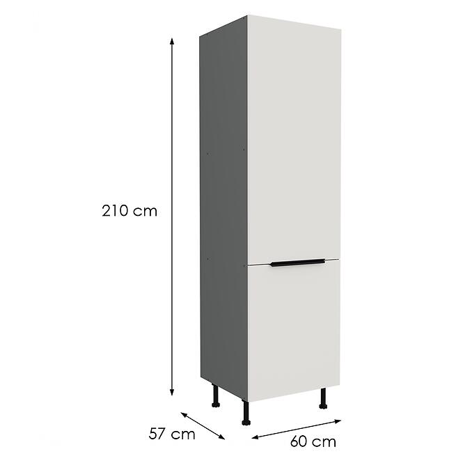 Konyhaszekrény Aria-Wh/Ant Anti Fingerprint 60dk-215 2f,2