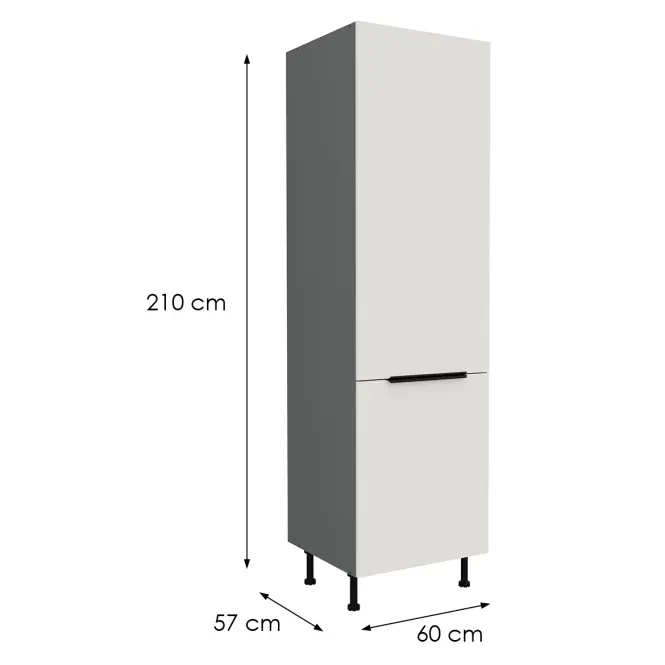 Konyhaszekrény Aria-Wh/Ant Anti Fingerprint 60lo-215 2f