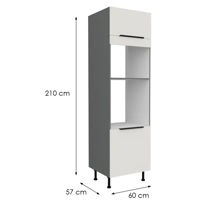 Konyhaszekrény Aria-Wh/Ant Anti Fingerprint 60dpm-215 2f