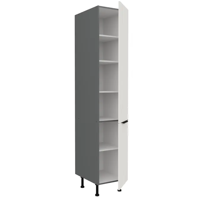 Konyhaszekrény Aria-Wh/Ant Anti Fingerprint 40dk-215 2f