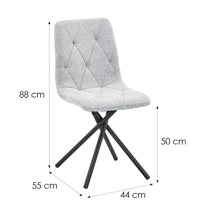 Szék Luna Világos Szürke Raven 06