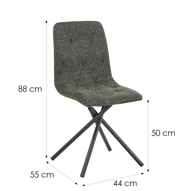 Szék Luna Sötétzöld Raven 78