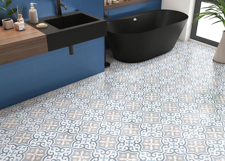 Csempe Cantebury Blue Mat 45/45