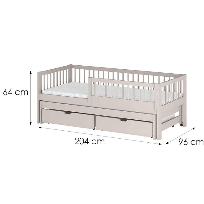 Ágy Softi 90x200 cashmere,2