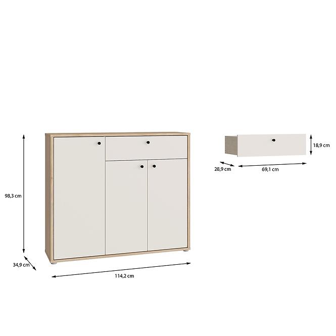 Komód Kendray Mauvella Kedk231l-M844