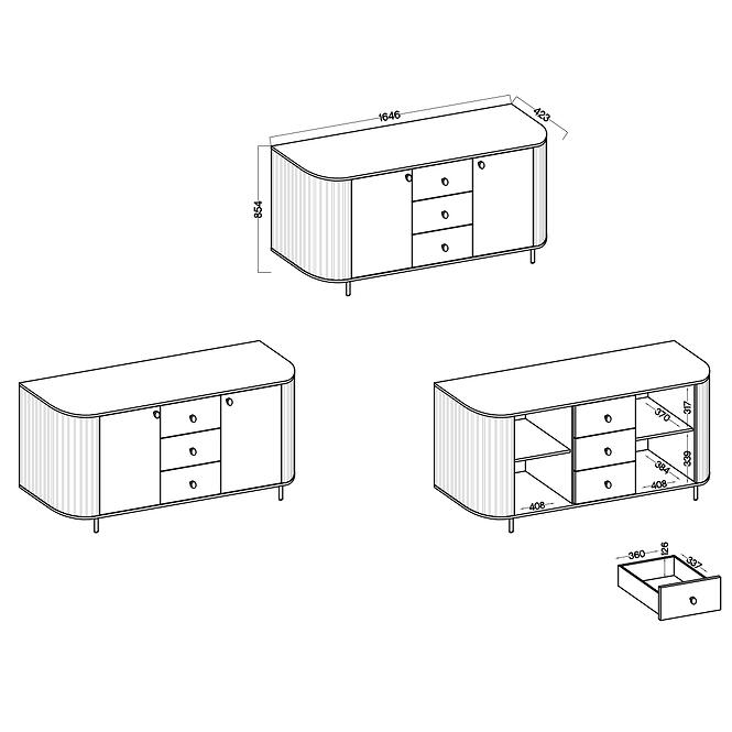 Komód Ovalio 823  25 3s Homok Futás,6