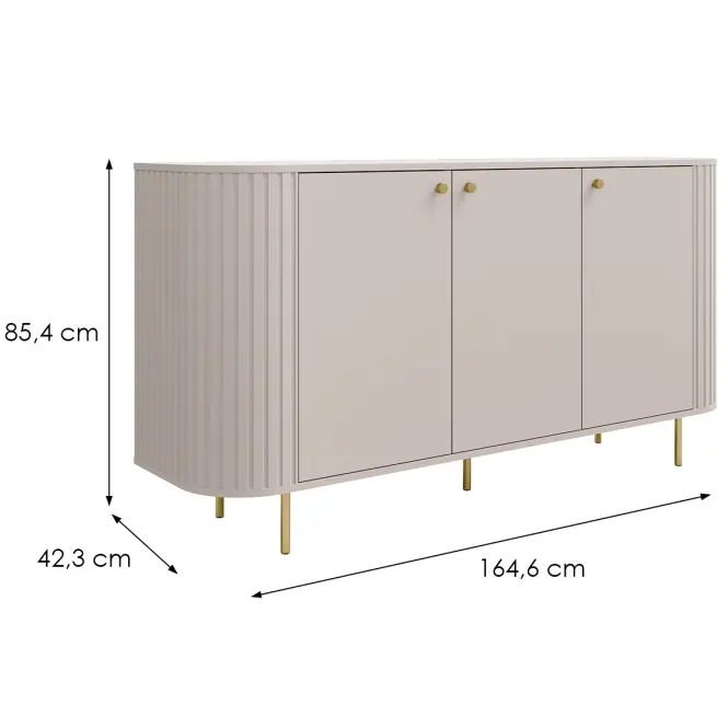 Komód Ovalio 830  3f Homok Futás