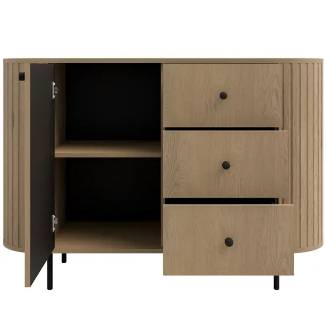 Komód Ovalio 813  1f 3s Cremona Tölgy