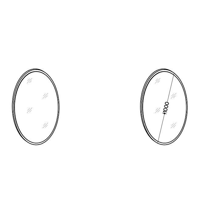 Tükör Ovalio 701  Cremona Tölgy