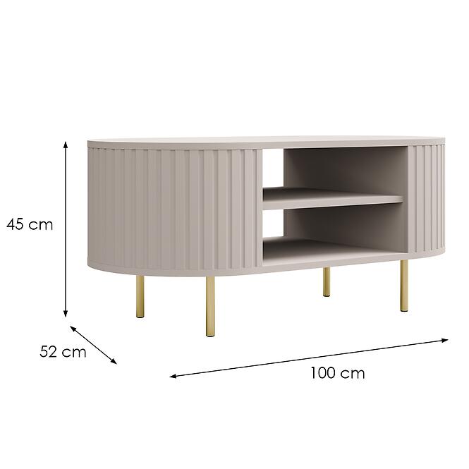 Dohányzóasztal Ovalio 200  Homok Bézs,3