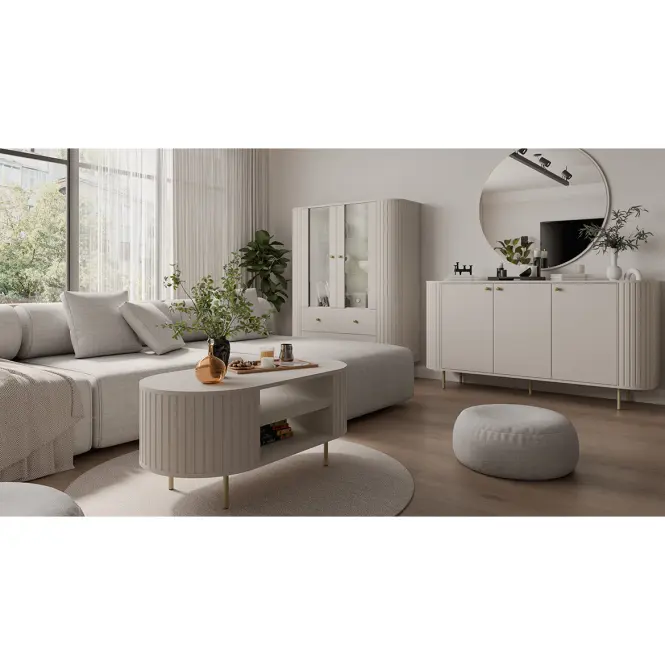 Dohányzóasztal Ovalio 200  Homok Bézs,7